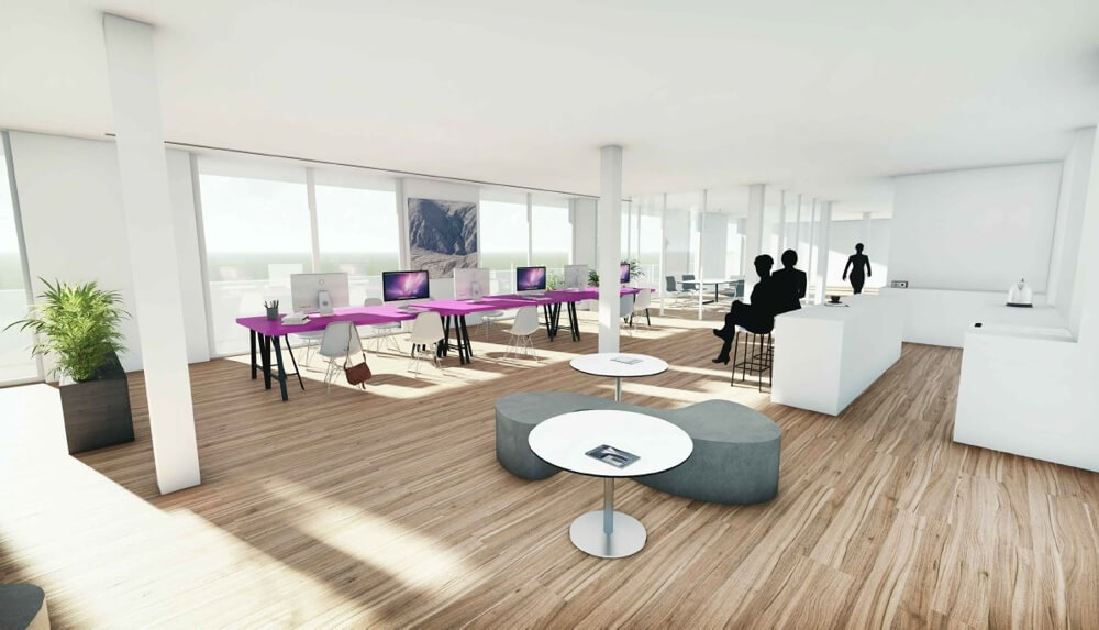 Unique loft office - an office with a view!