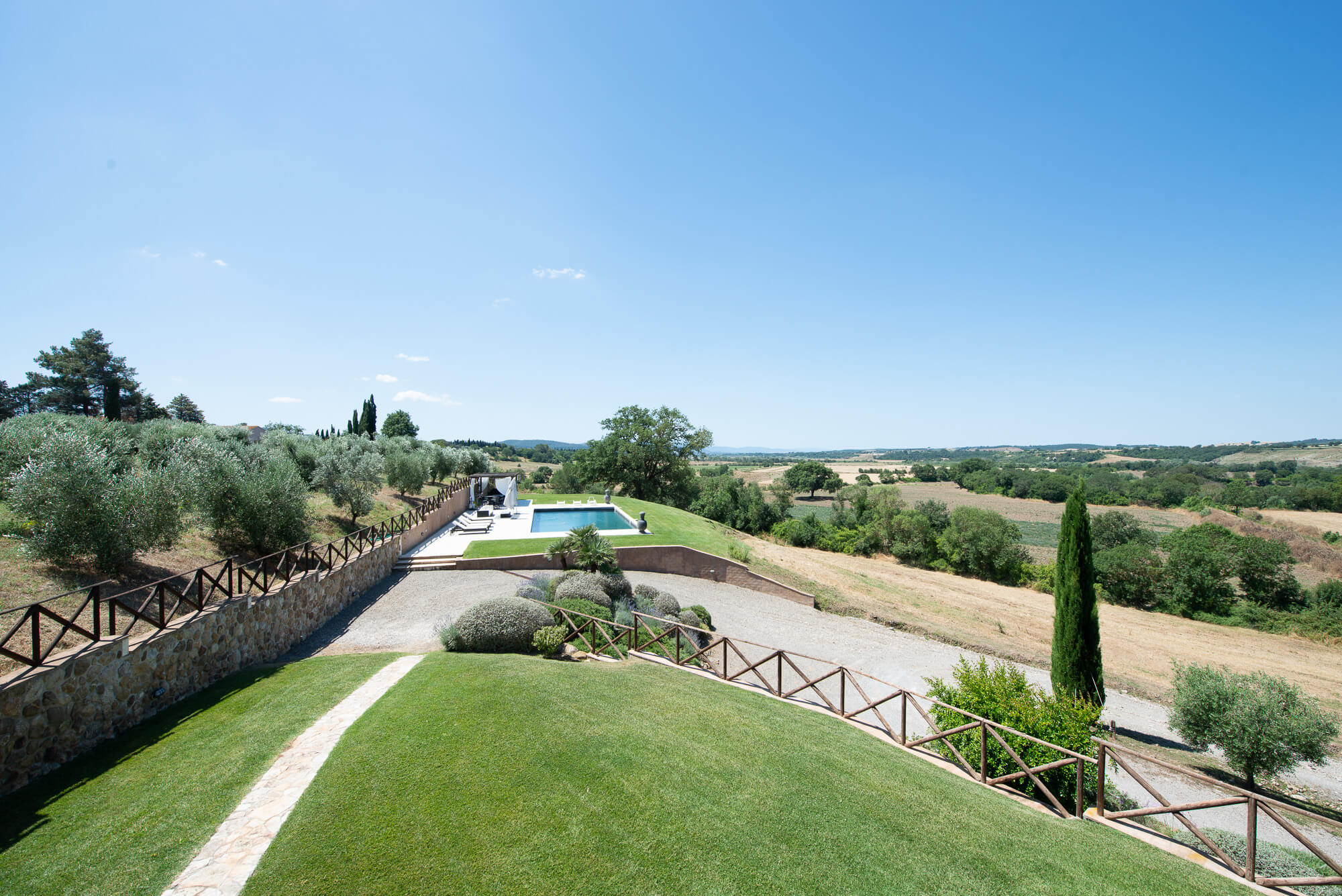 Traditional stone country house with pool in southern Tuscany