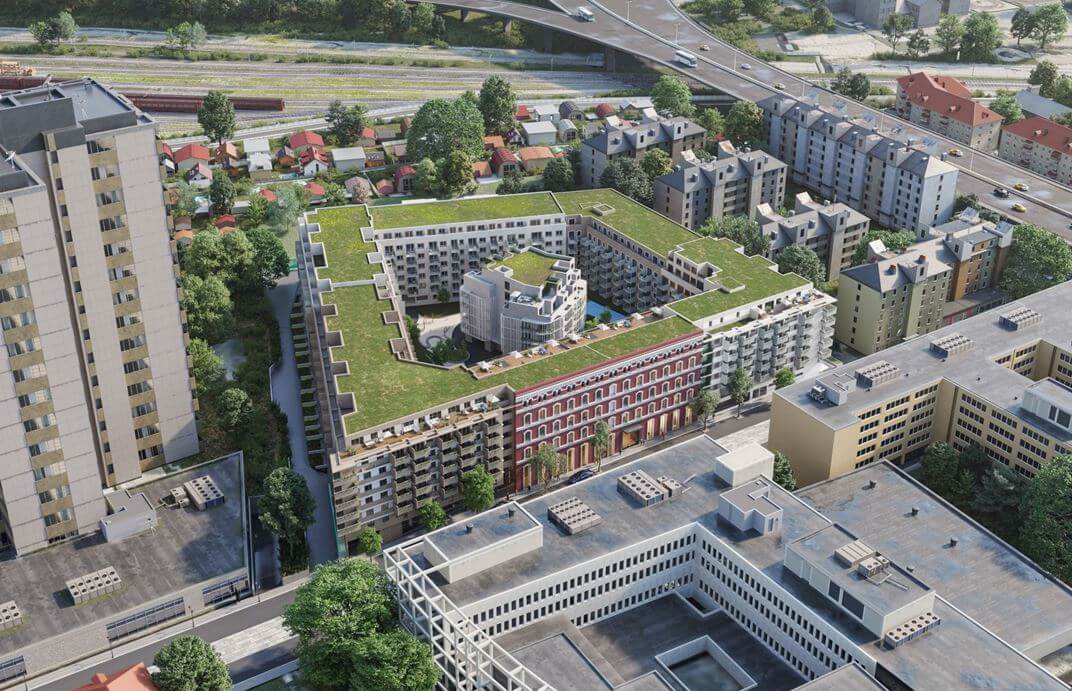 Commercial space in the residential garden