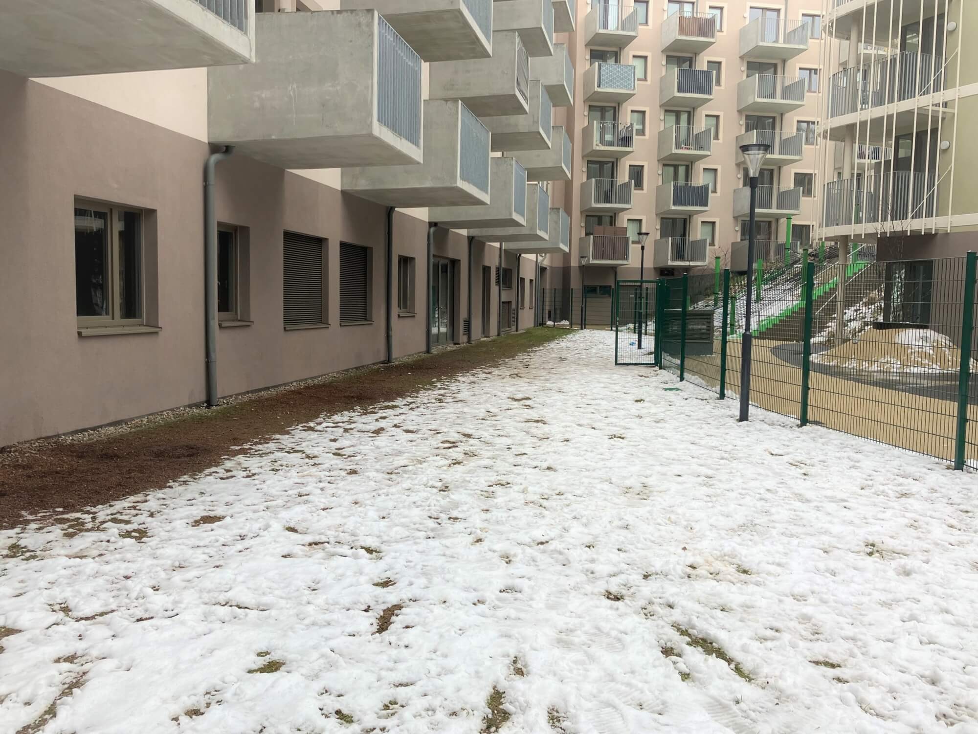 Commercial space in the residential garden