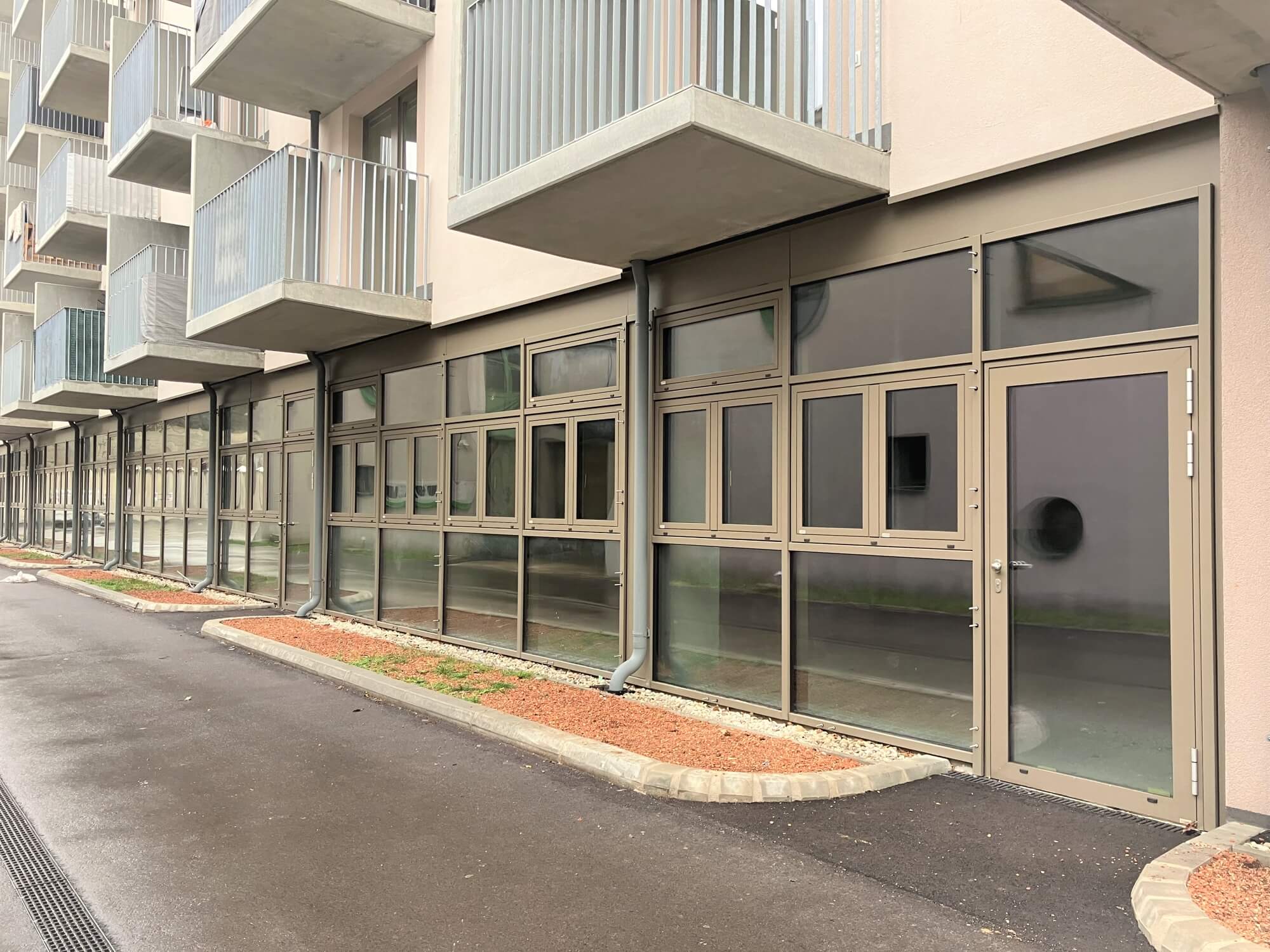 Commercial space in the residential garden