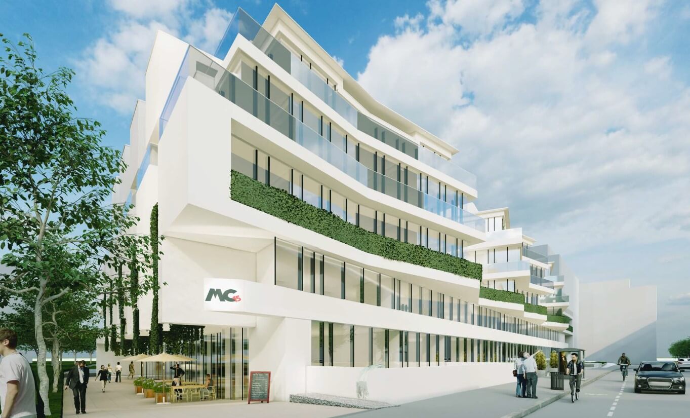 MC 15 - Ein Bürogebäude, das Effizienz, Innovation und Umweltbewusstsein vereint.