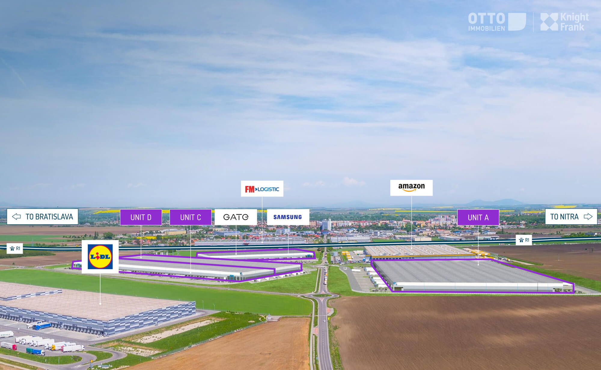 Logistik- und Industriepark Sered / Westslowakei - provisionsfreie Vermietung