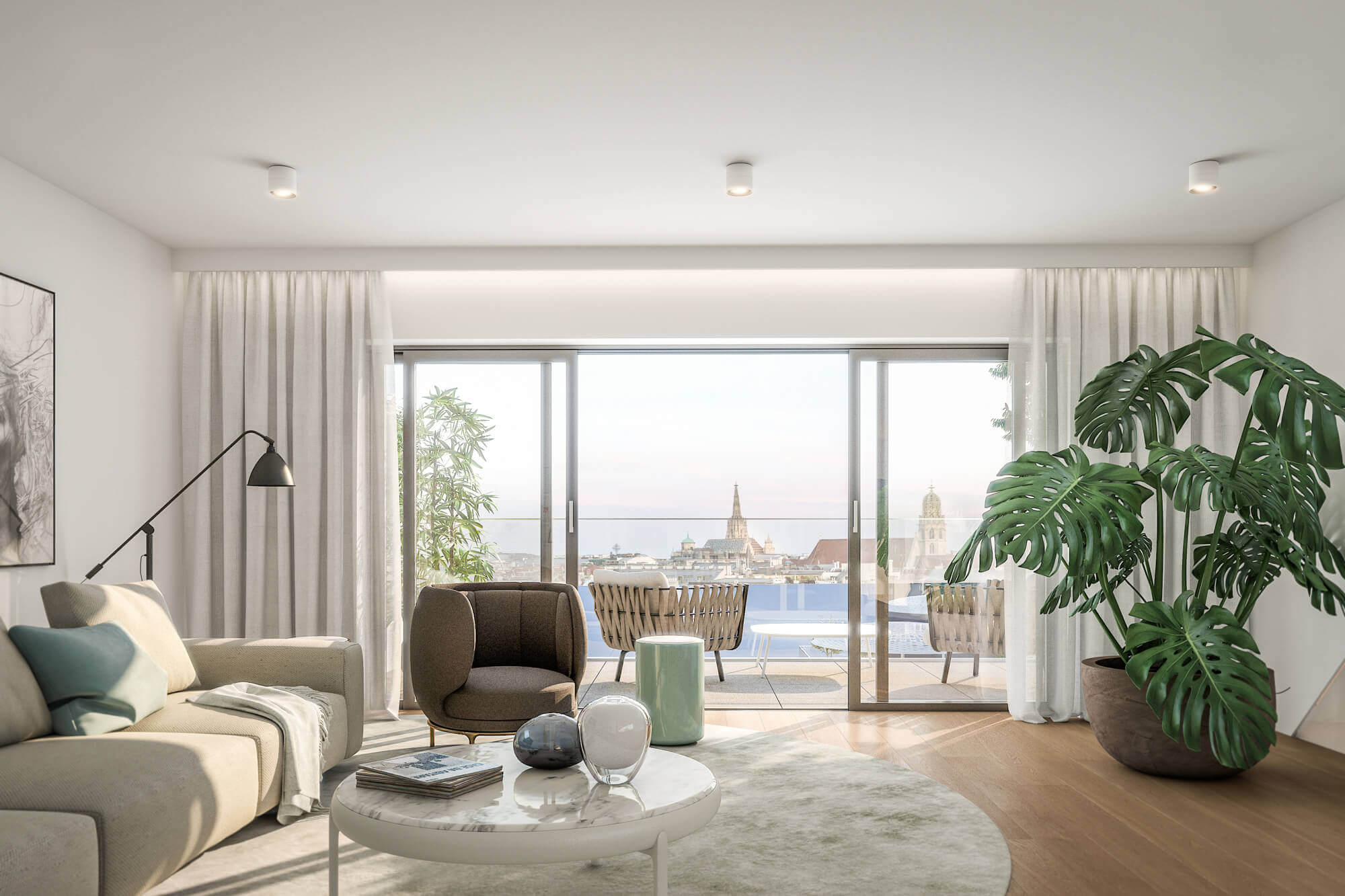 Exquisite Dachgeschosswohnungen und Luxusapartments in bester Citylage