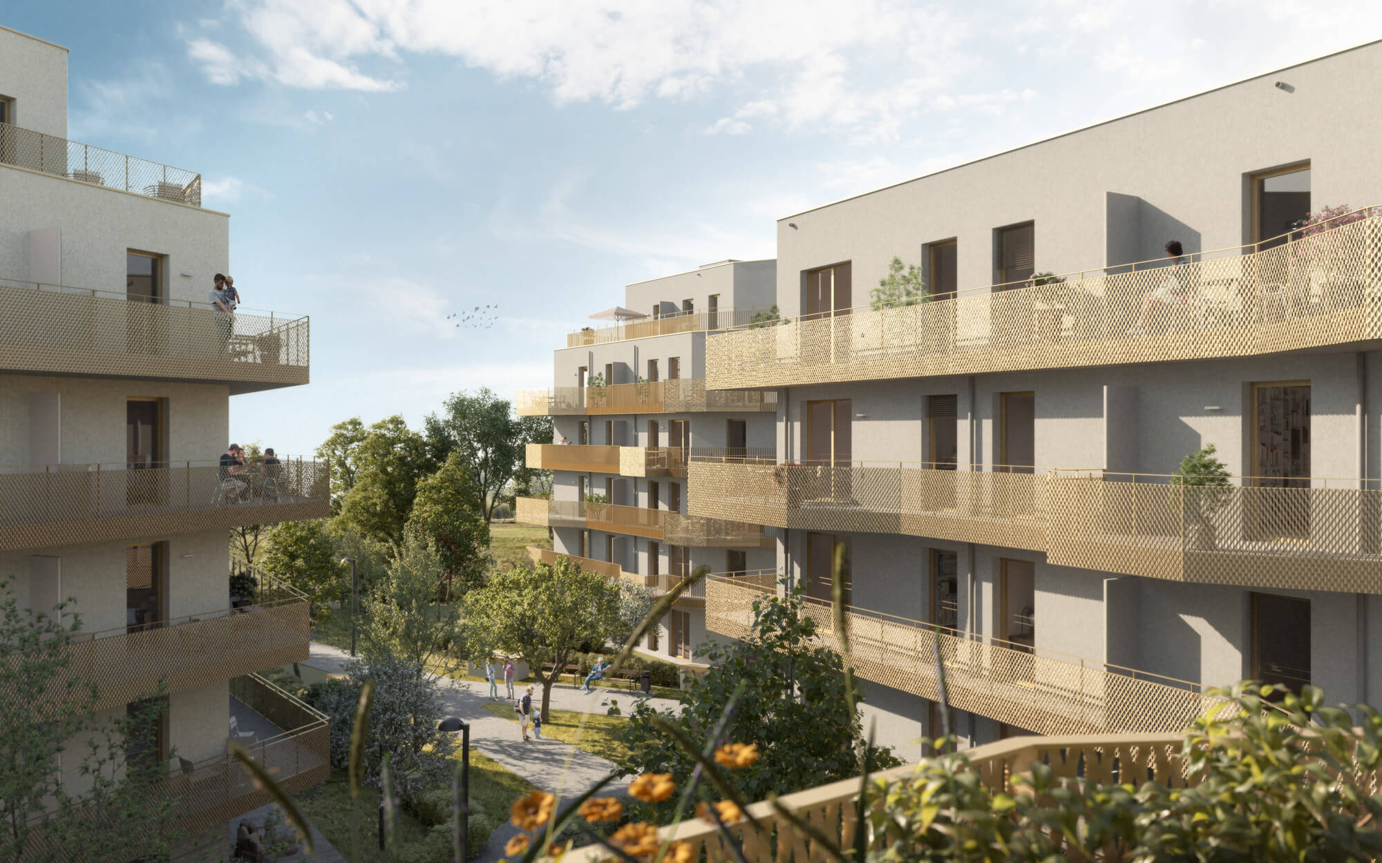 Hirschfeld - First occupancy with outdoor spaces - sustainable living on the outskirts of the city!