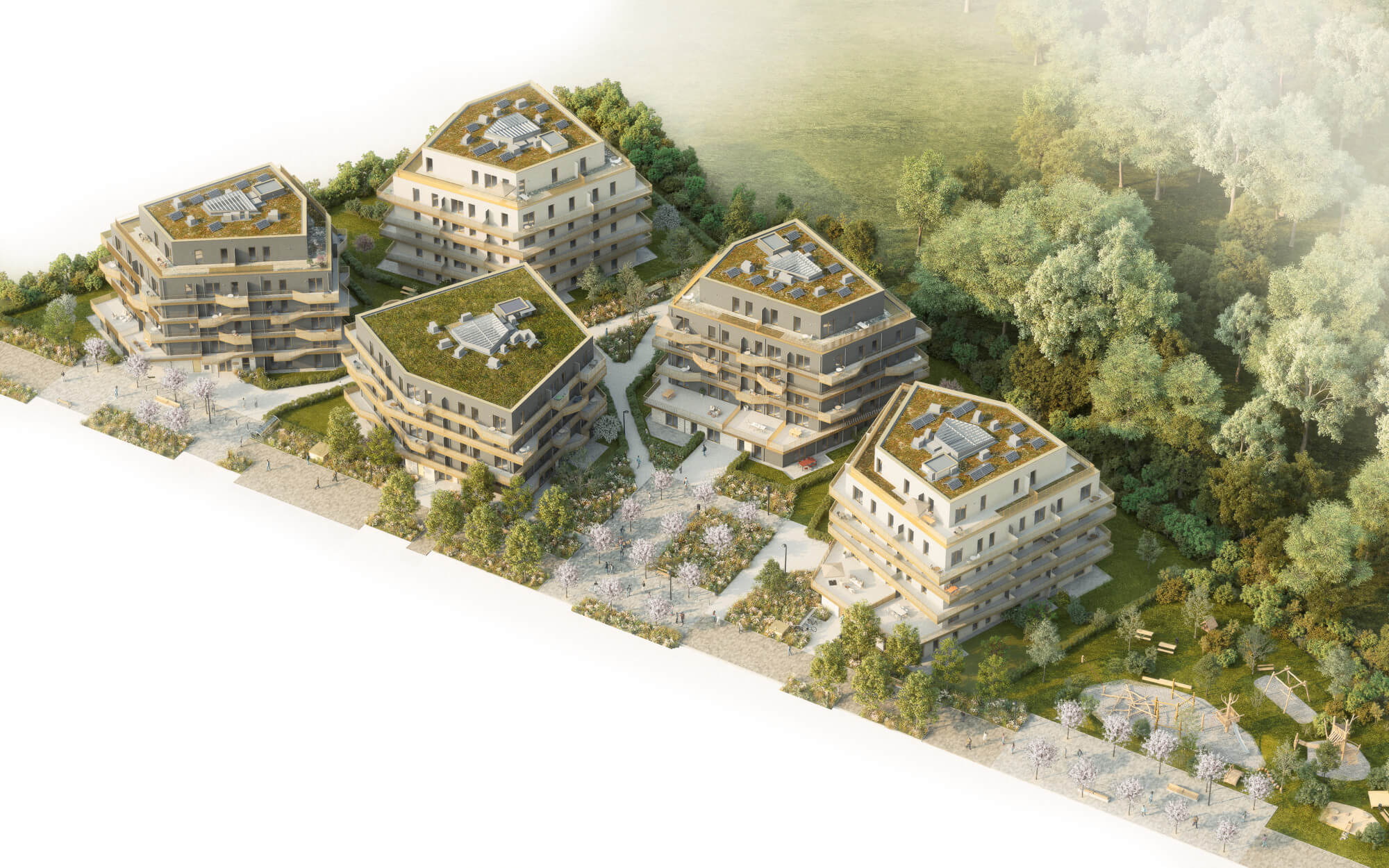 Hirschfeld - First occupancy with outdoor spaces - sustainable living on the outskirts of the city!