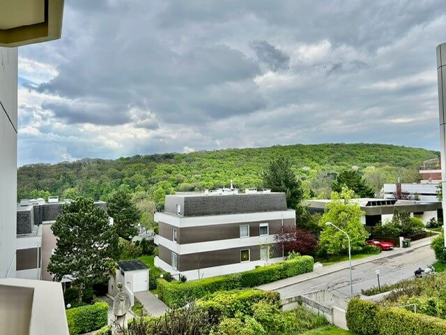 Green, quiet location with views over Vienna