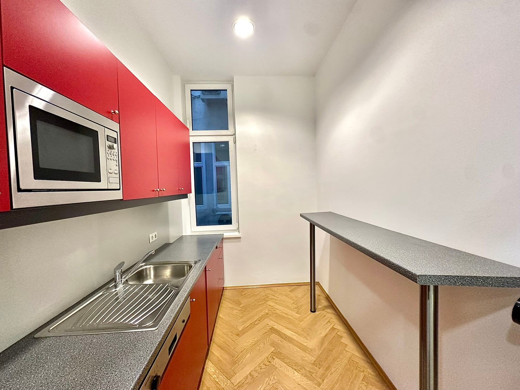 Light-flooded office in old building near Mariahilfer Straße