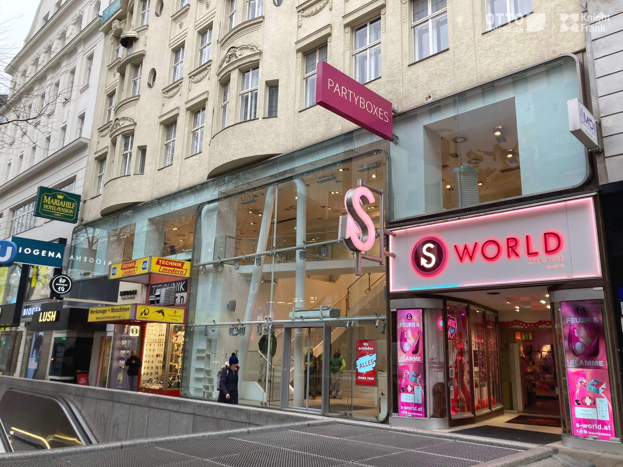 Pop Up Fläche inmitten der Mariahilfer Straße