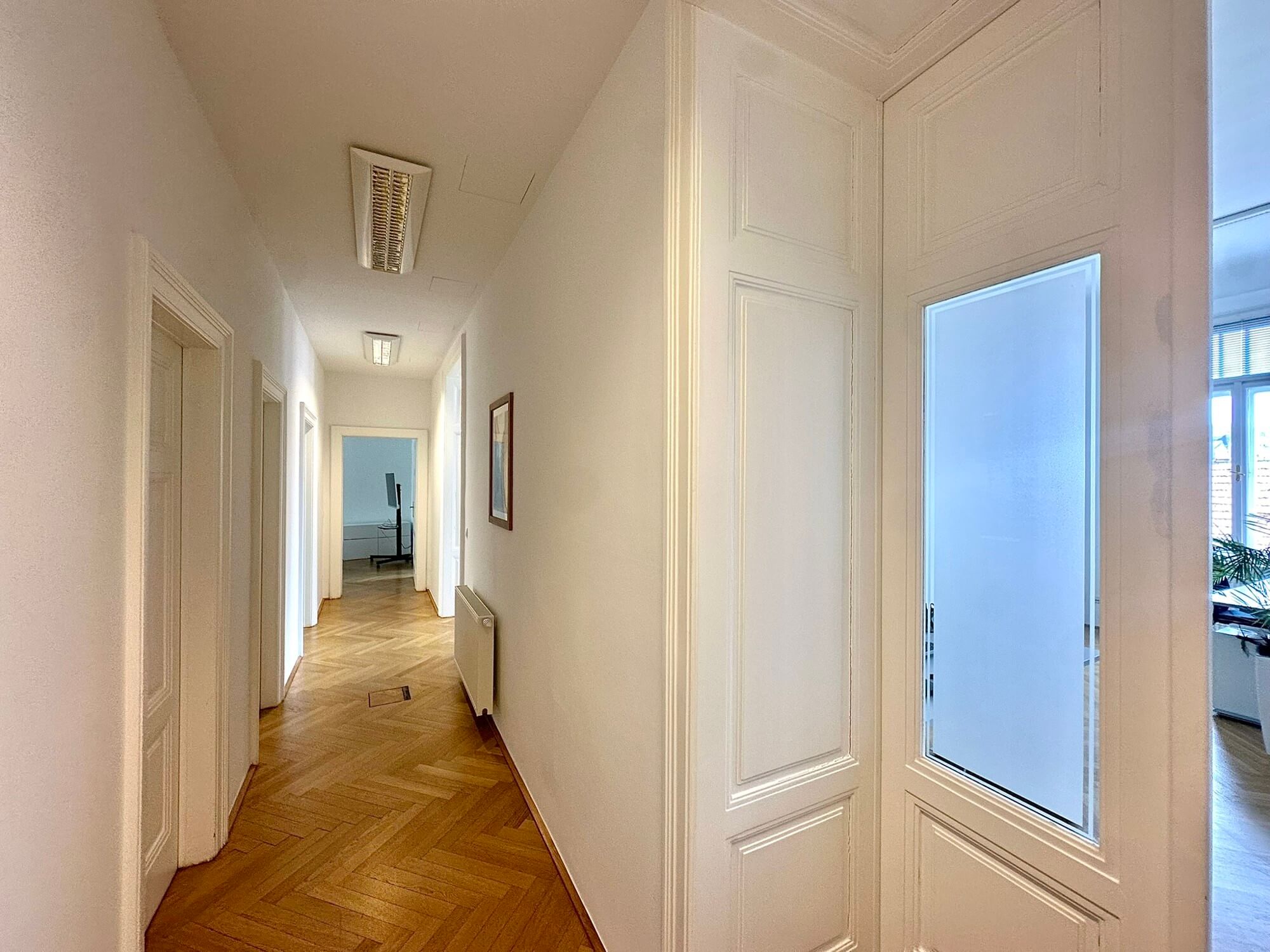 Light-flooded office in old building near Mariahilfer Straße