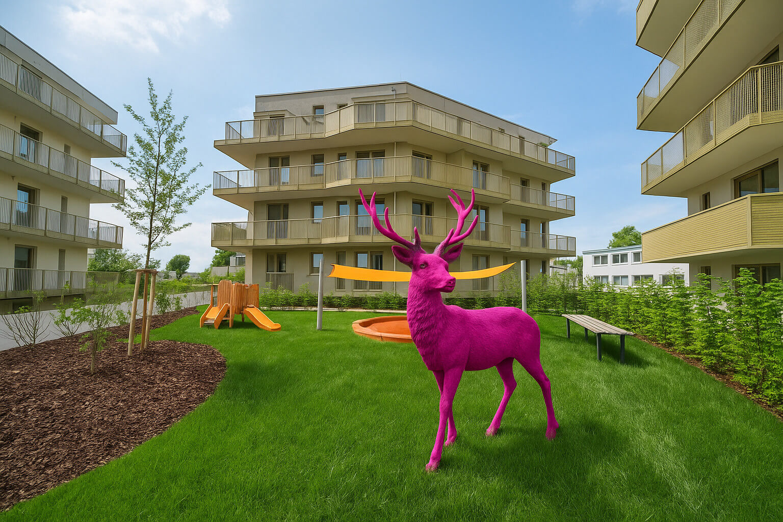 Erstbezug – Idyllisch im Grünen – Großes Outdoor-Areal