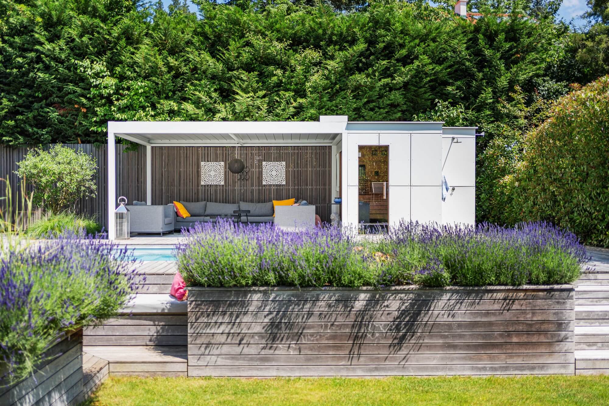 Modern villa with garden and pool