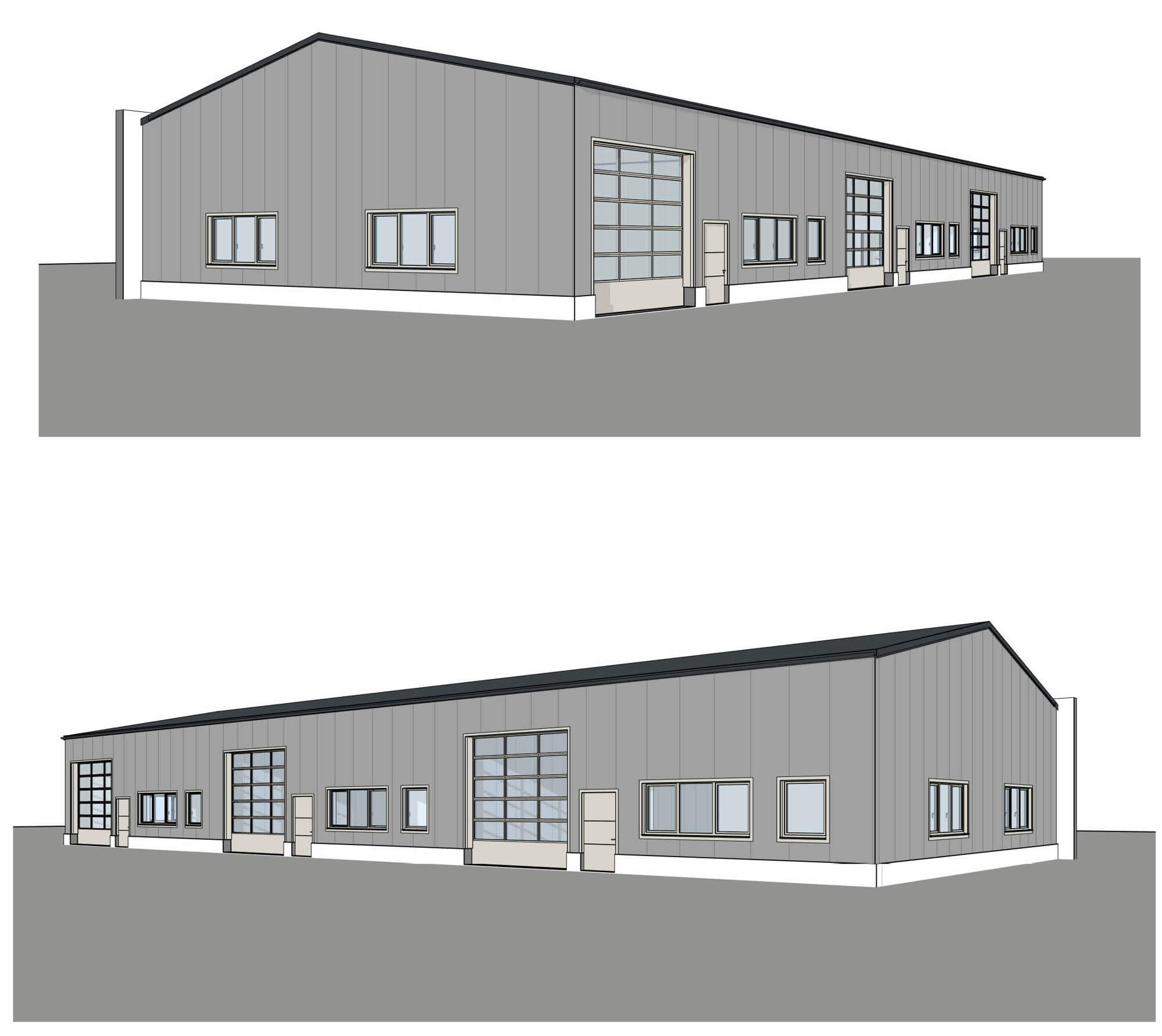 Newly built warehouses in the north of Vienna