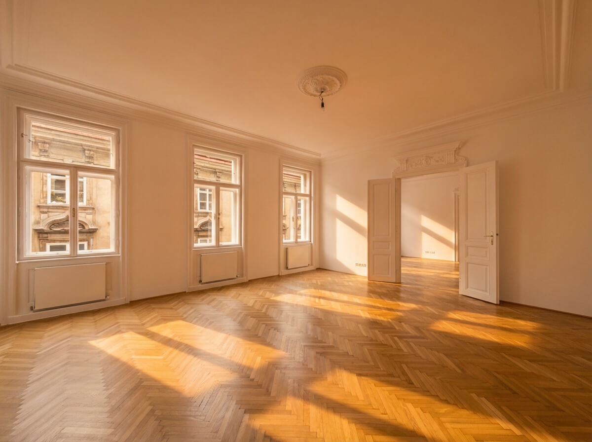 Classic period building, 6 rooms, near Judenplatz – available for long-term (unlimited) rent