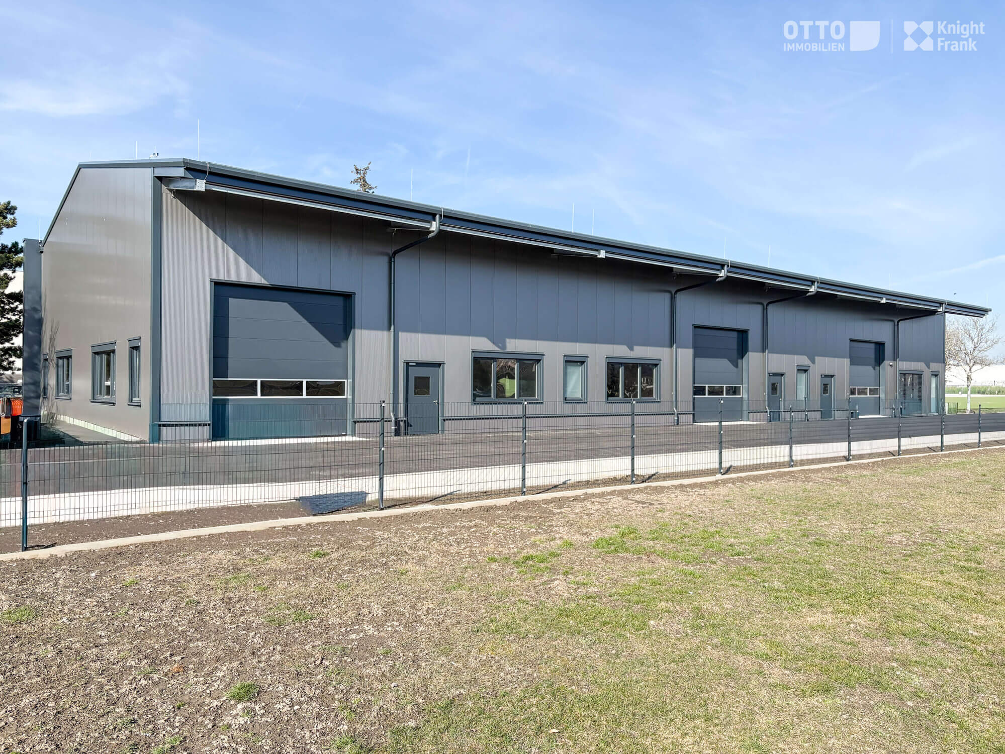 Newly built warehouses with office space