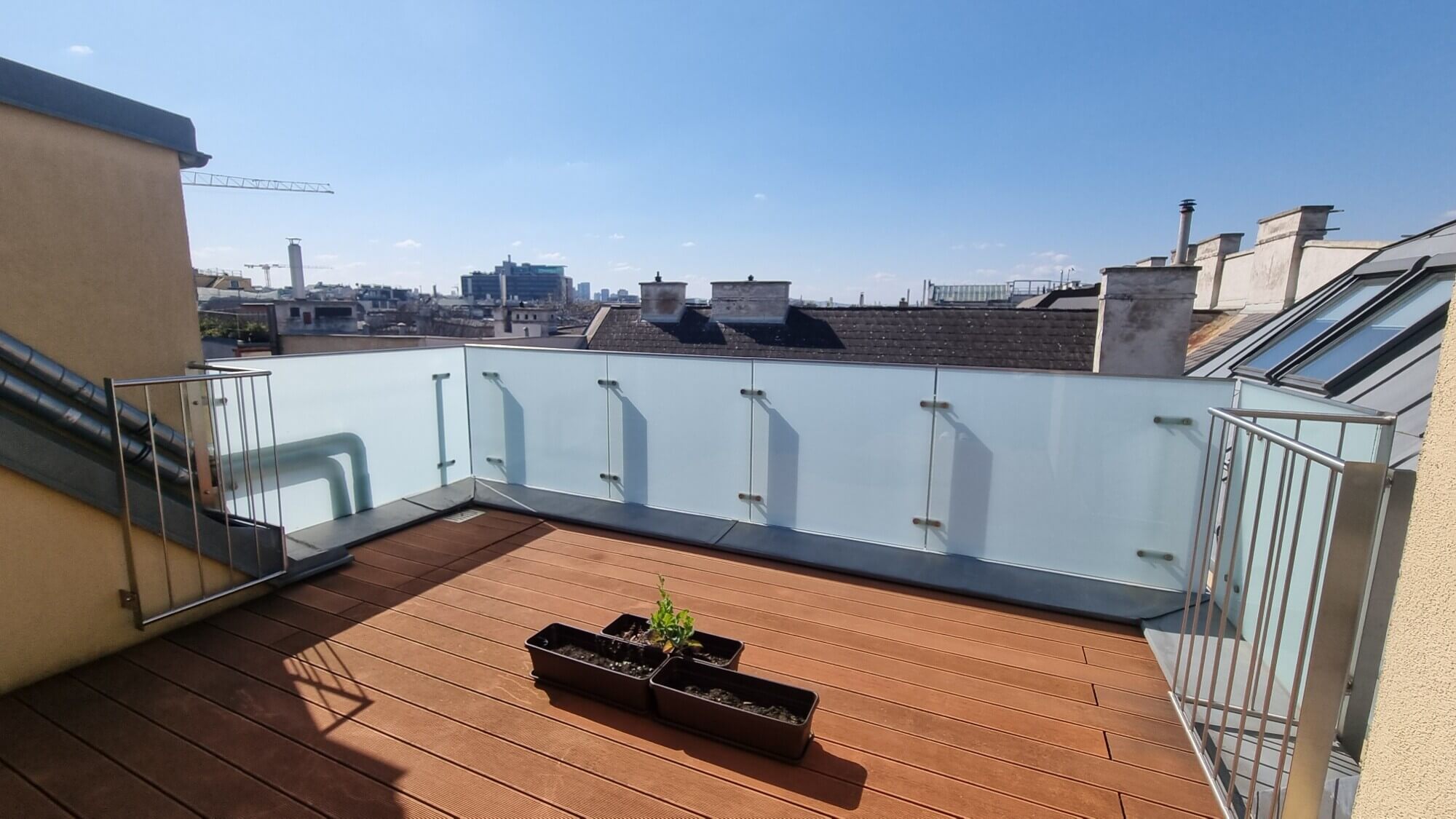 Attic duplex apartment with two terraces