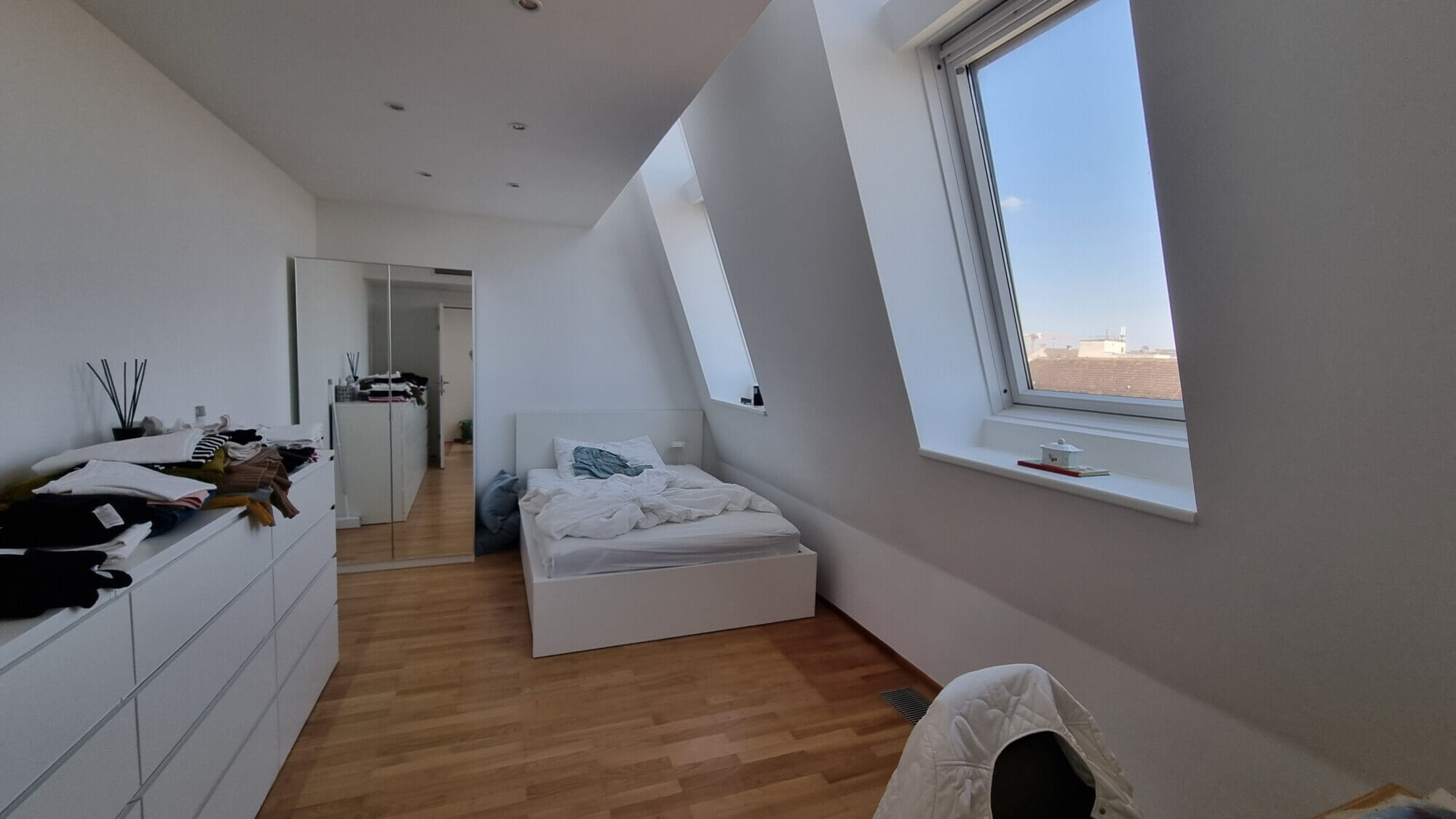 Attic duplex apartment with two terraces