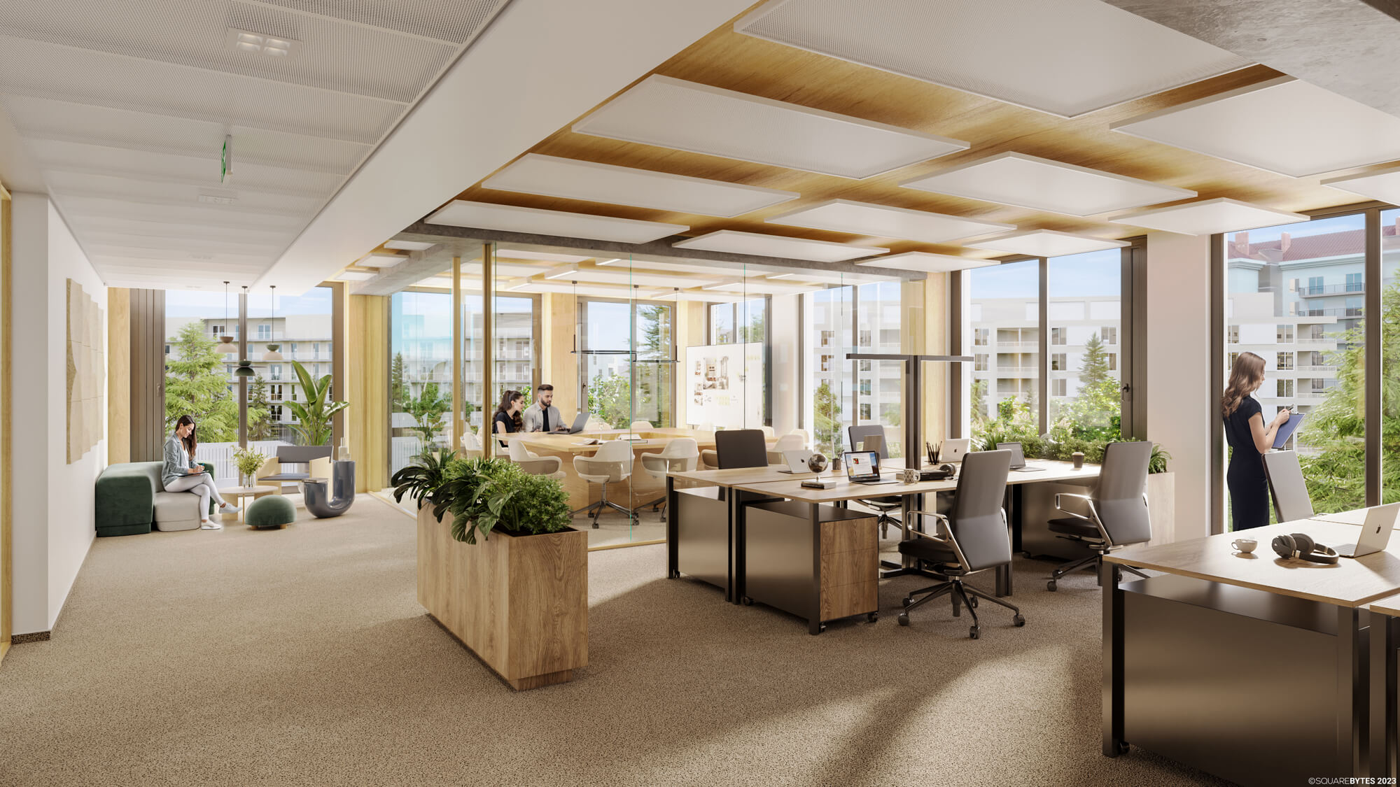 LeopoldQuartier Office | Modernes Büro in Holzhybridbauweise | Nahe Donaukanal