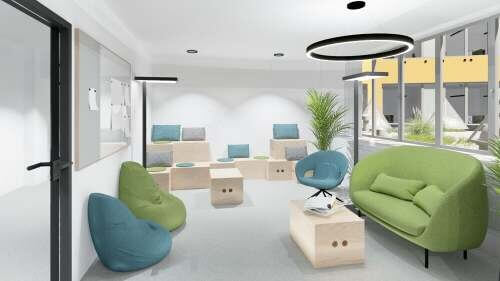 Moderne Bürofläche in der Nähe des Schwarzenbergplatzes