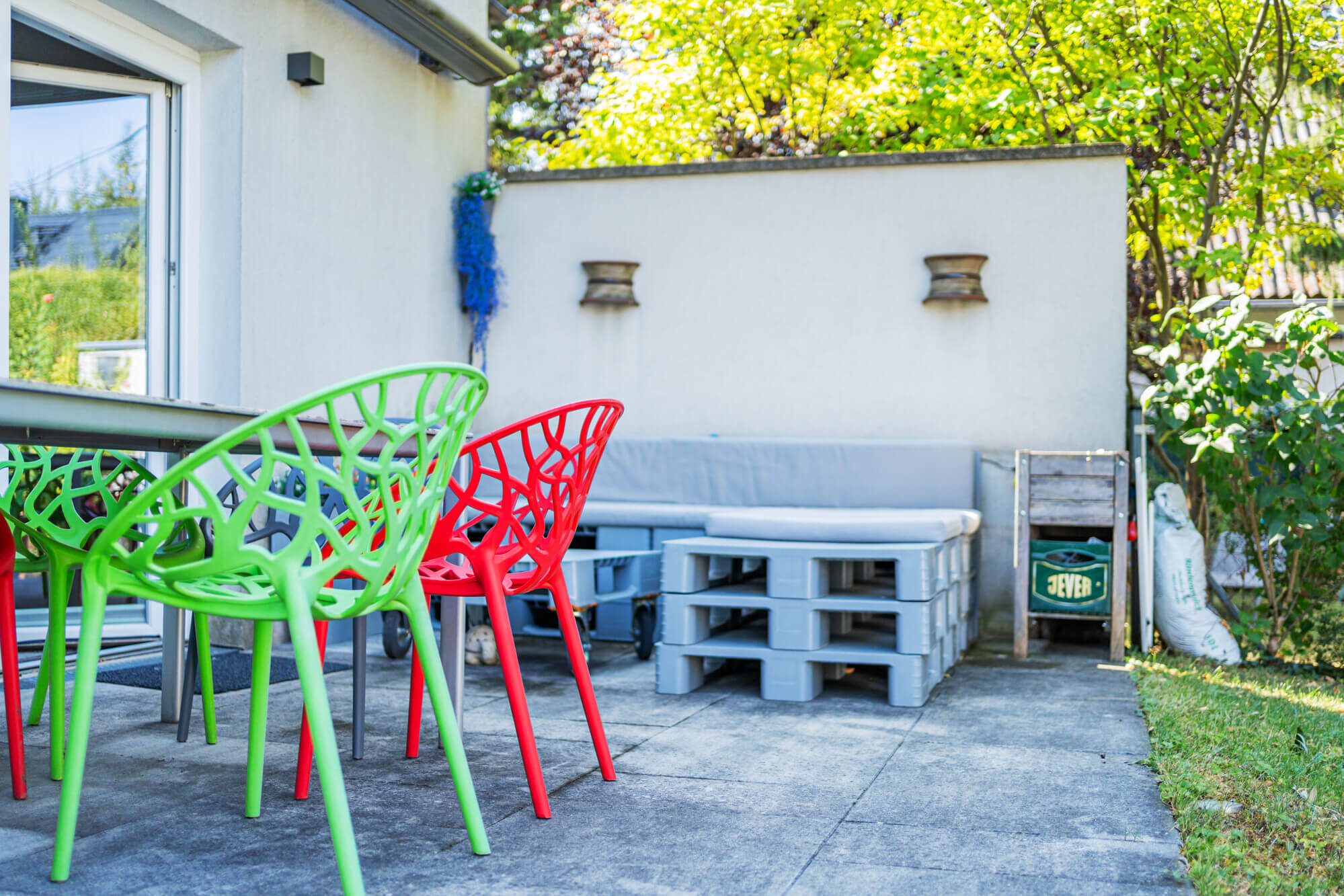 Doppelhaus mit Terrasse und Garten