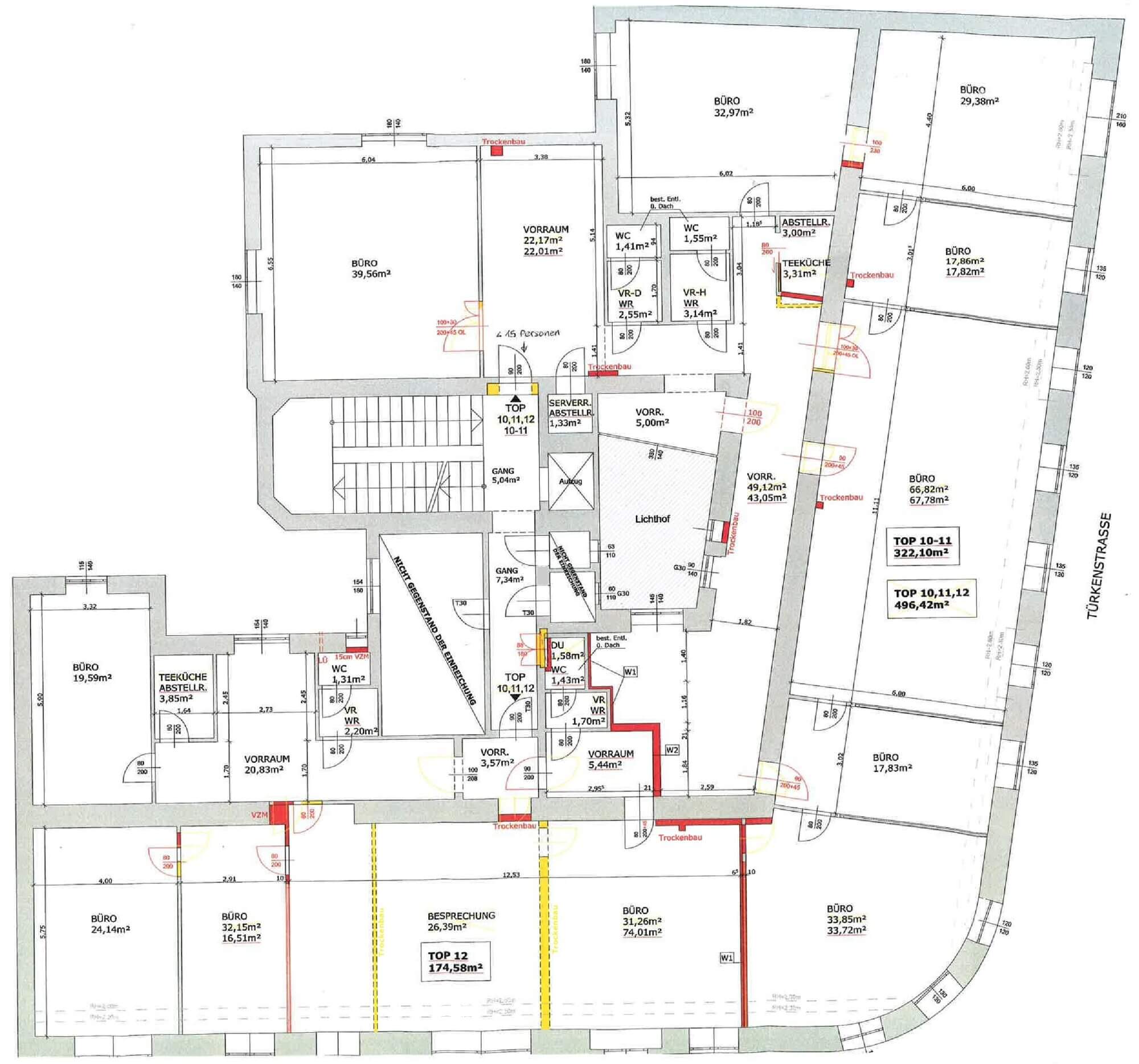 Repräsentative Bürofläche mit Votivkirchenblick