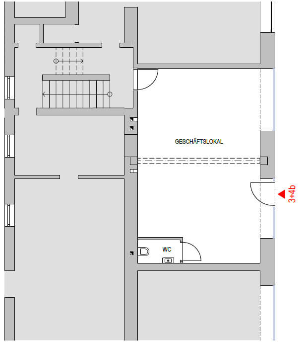 Geschäftslokal mit guter Sichtbarkeit