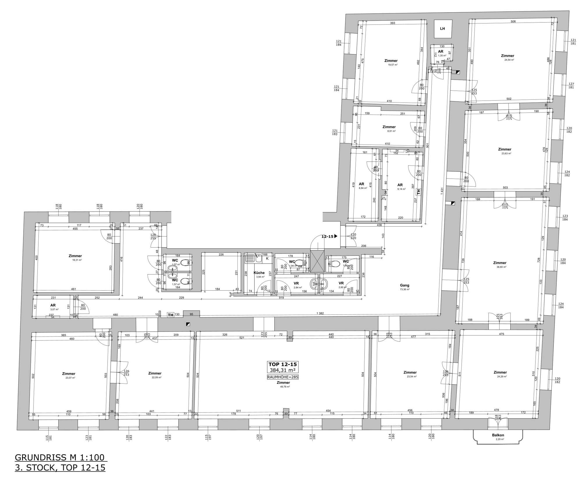 Prestige-Adresse: Altbaubüro mit Blick auf Schloss Belvedere