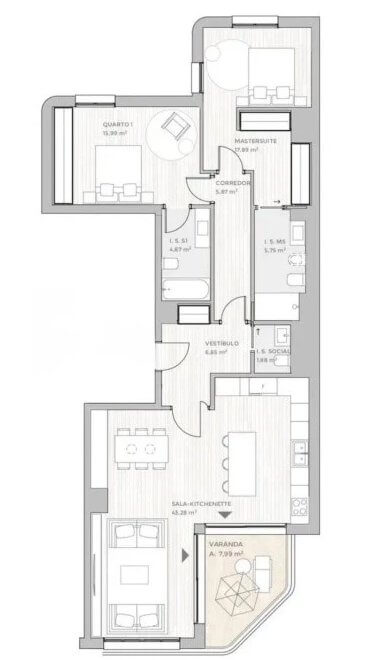 2-bedroom flat with river views in Parque das Nações