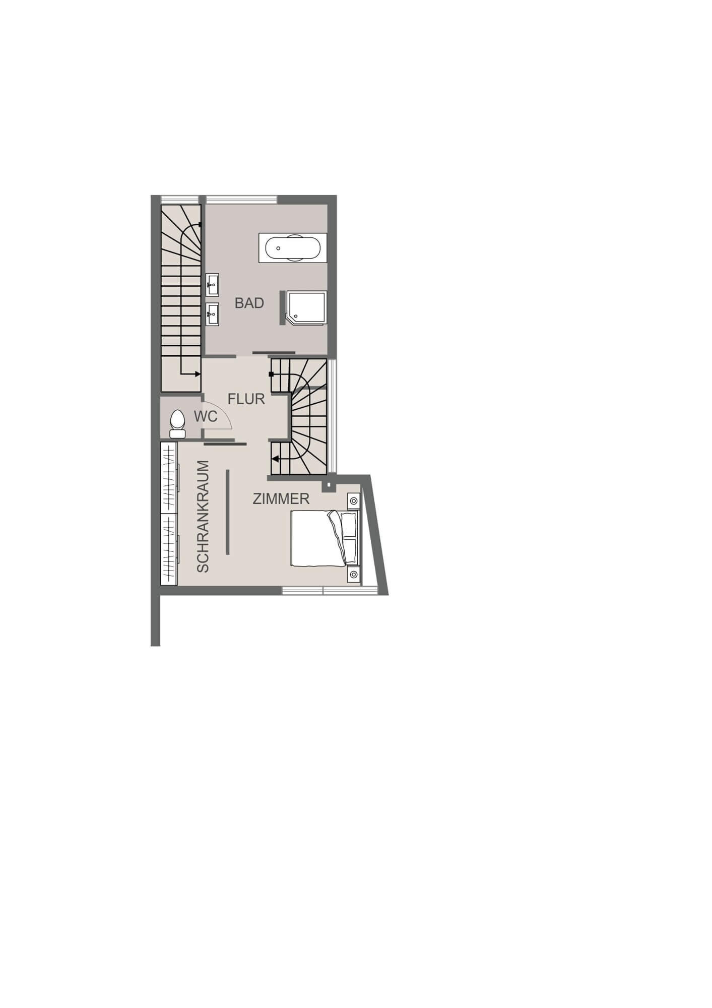 Doppelhaus mit Terrasse und Garten