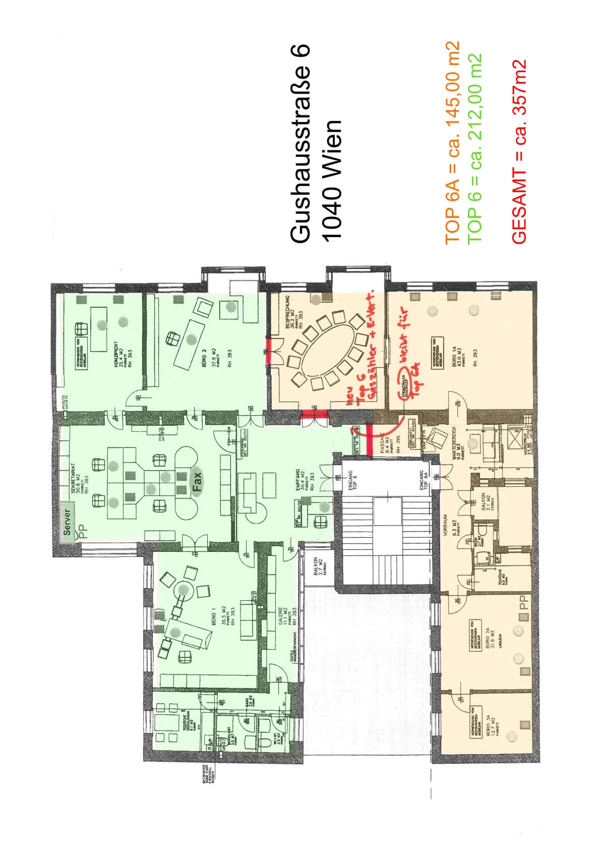 Altbaubüro Nahe Schwarzenbergplatz
