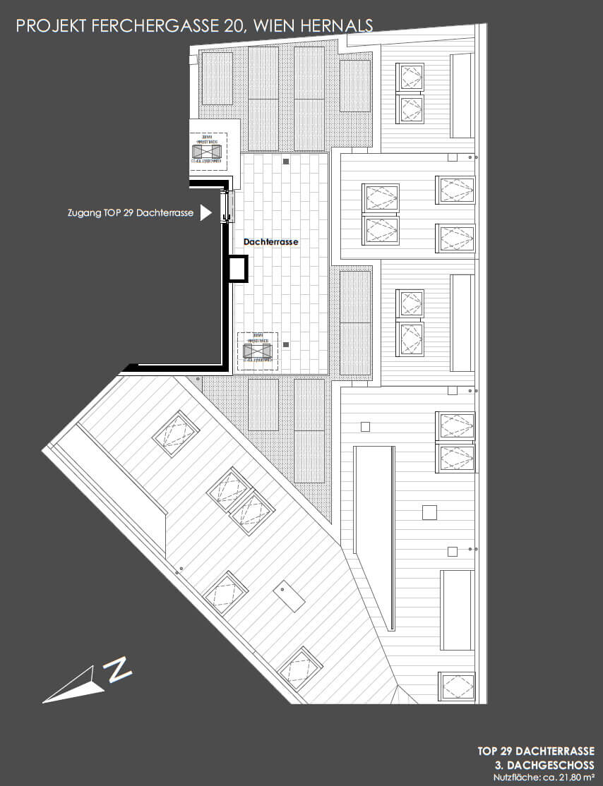 Dachgeschosswohnung mit Dachterrasse und Grünblick