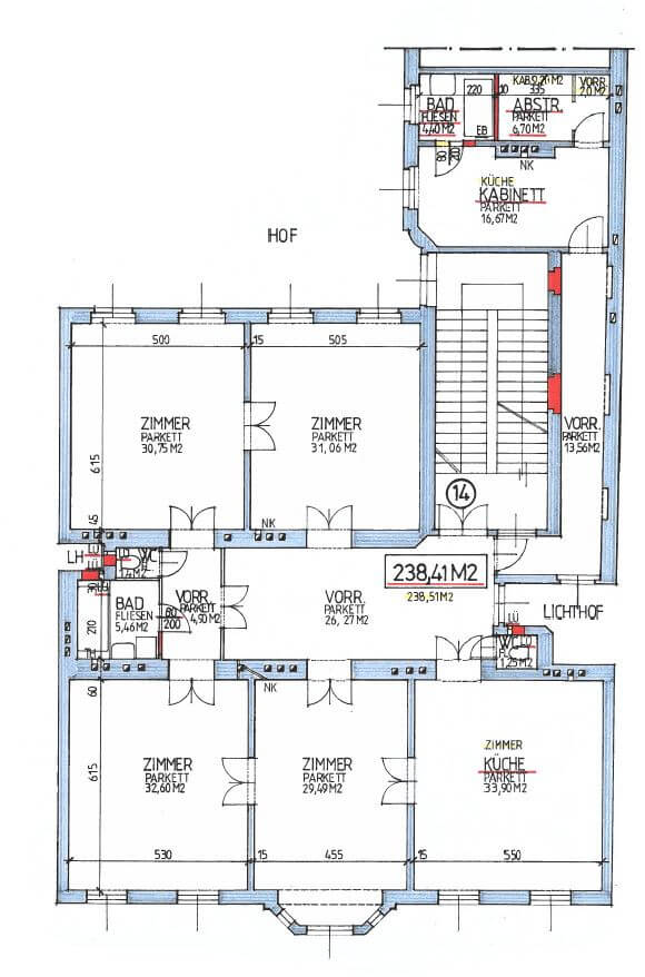 Altbaubüro direkt am Naschmarkt