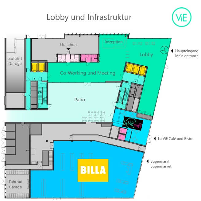 Moderne Büroflächen im VIE