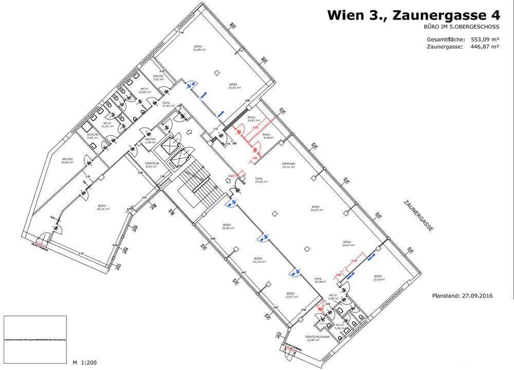 Moderne Bürofläche in der Nähe des Schwarzenbergplatzes
