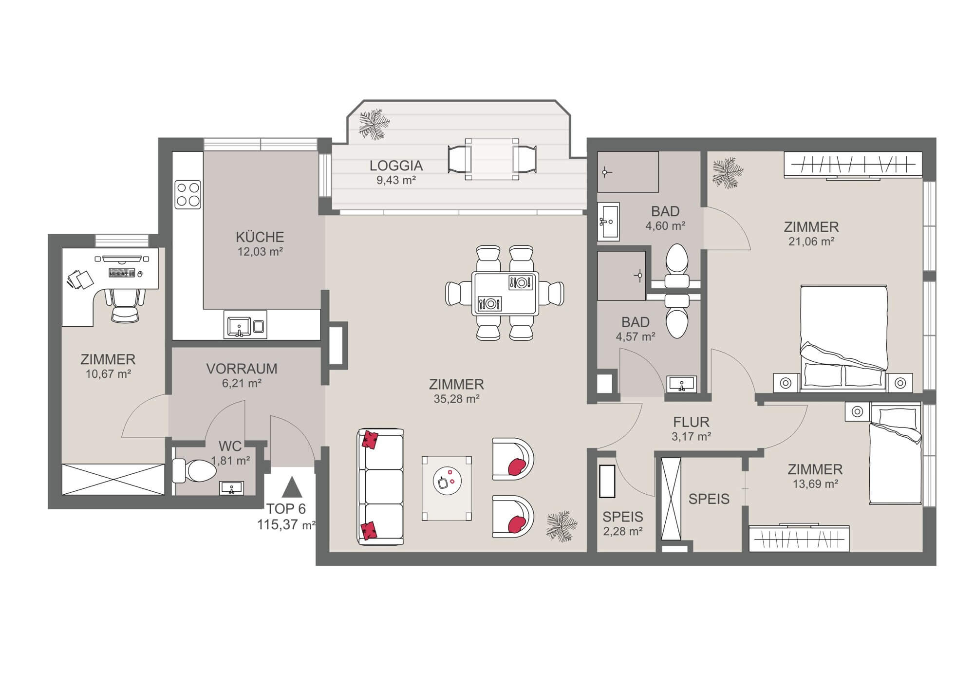Hochwertig renovierte Wohnung bei Pötzleinsdorf