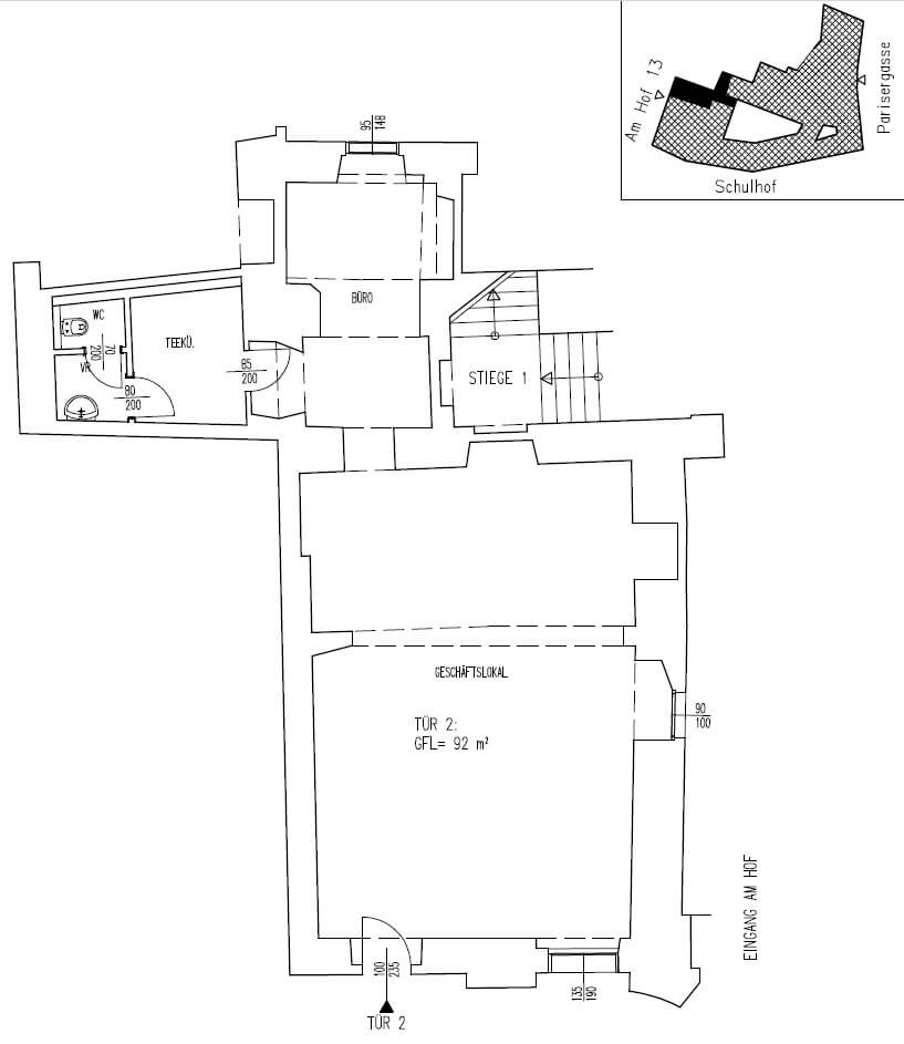 Exklusives Geschäftslokal im Palais Collalto