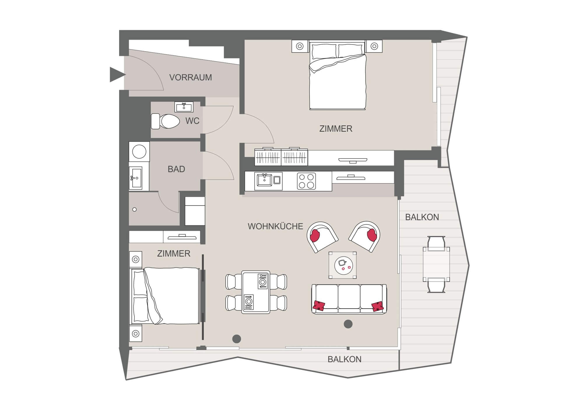 Exklusive Eckwohnung im KAYSER