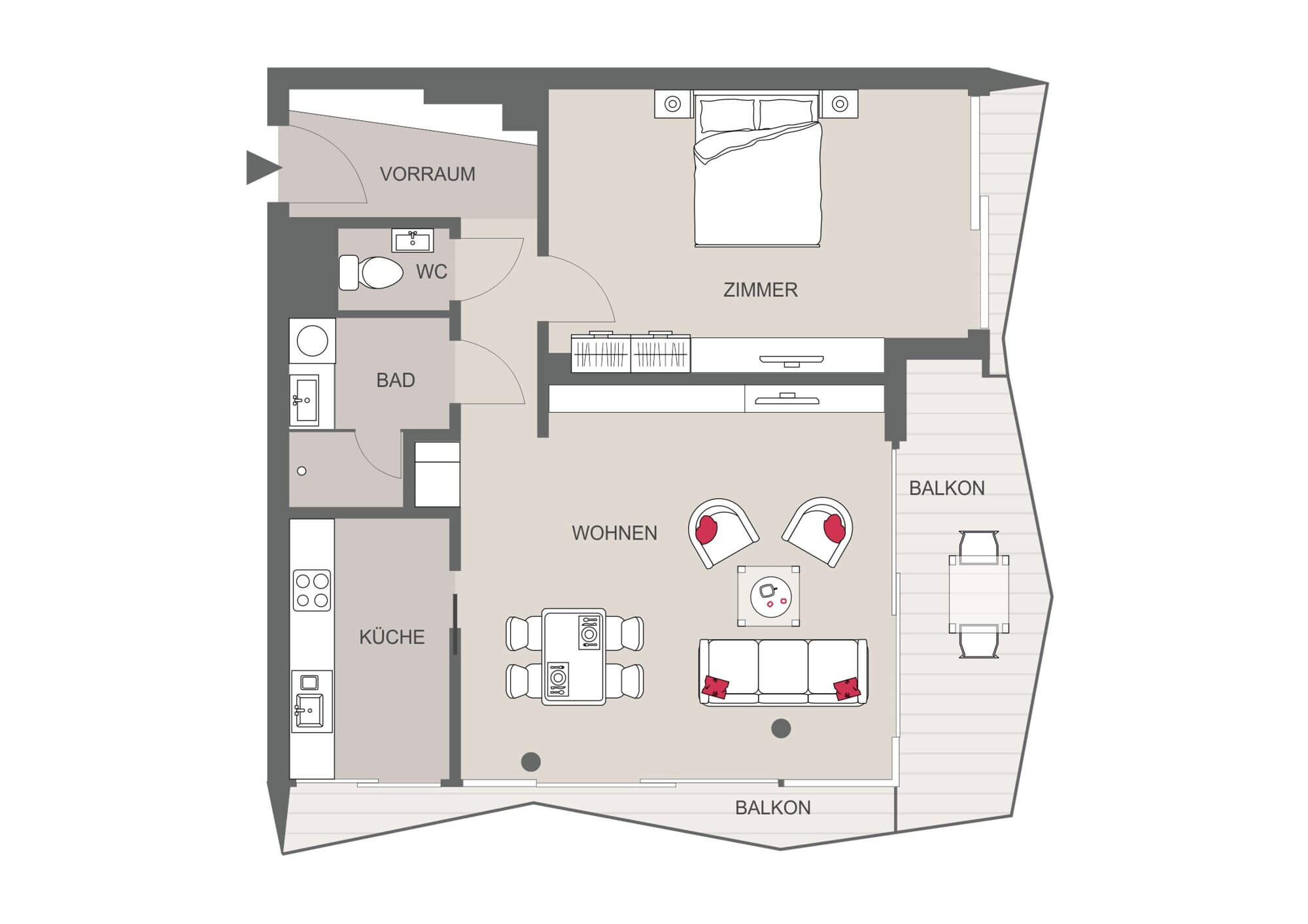 Exklusive Eckwohnung im KAYSER