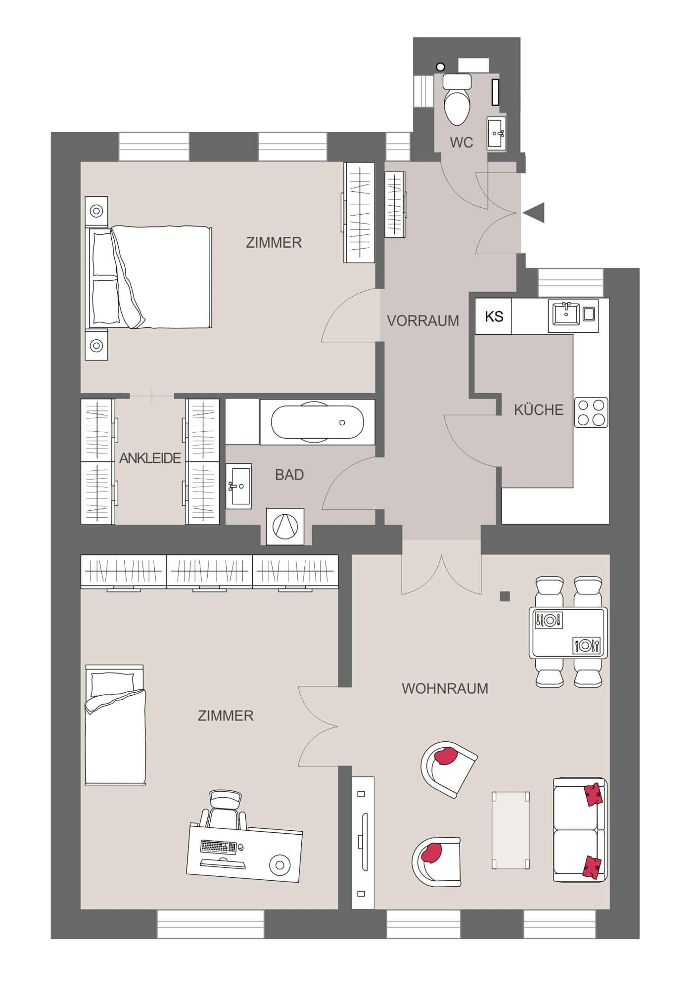 Topsanierte Altbauwohnung in Ruhelage