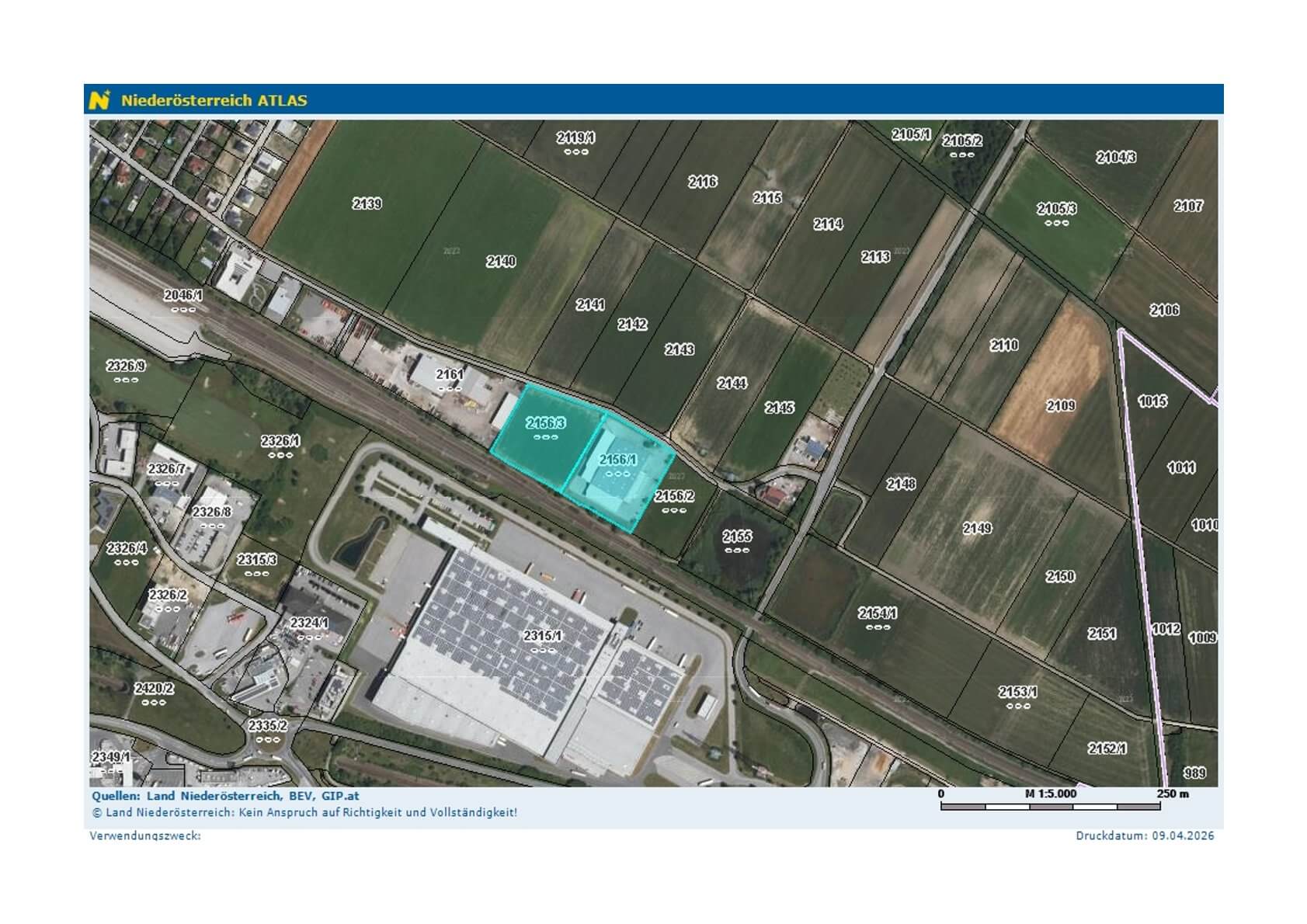 Commercial property for sale in Loosdorf: 4,773 m² of total usable floor space on a 9,580 m² plot