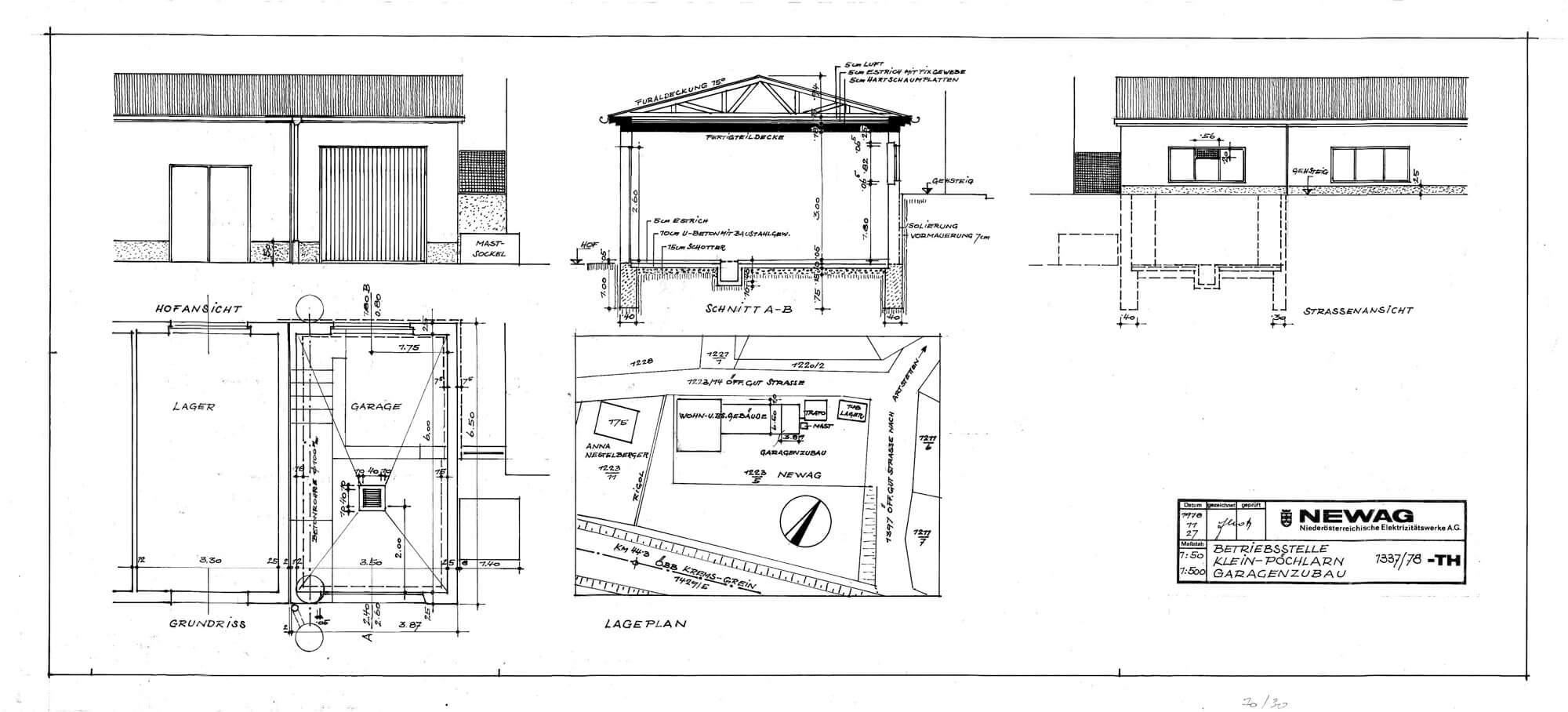 Liegenschaft kaufen in Klein-Pöchlarn: Grundstück (Wohngebiet) mit Wohnhaus, Büro & Lagerhalle