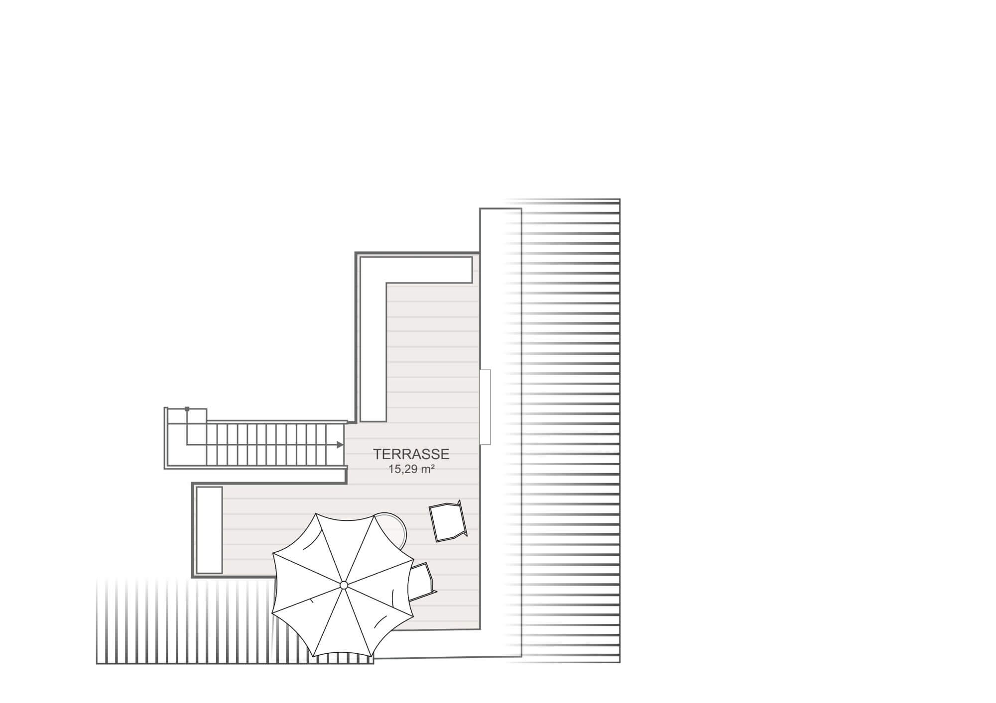 Exklusive Penthouse-Maisonette mit außergewöhnlicher Dachterrasse und Skyline View nahe Stadtpark