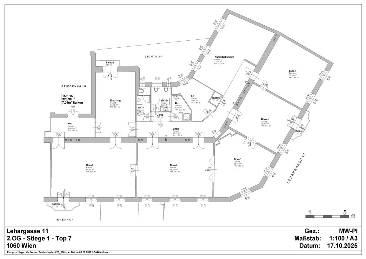 Repräsentatives Büro Nähe Naschmarkt