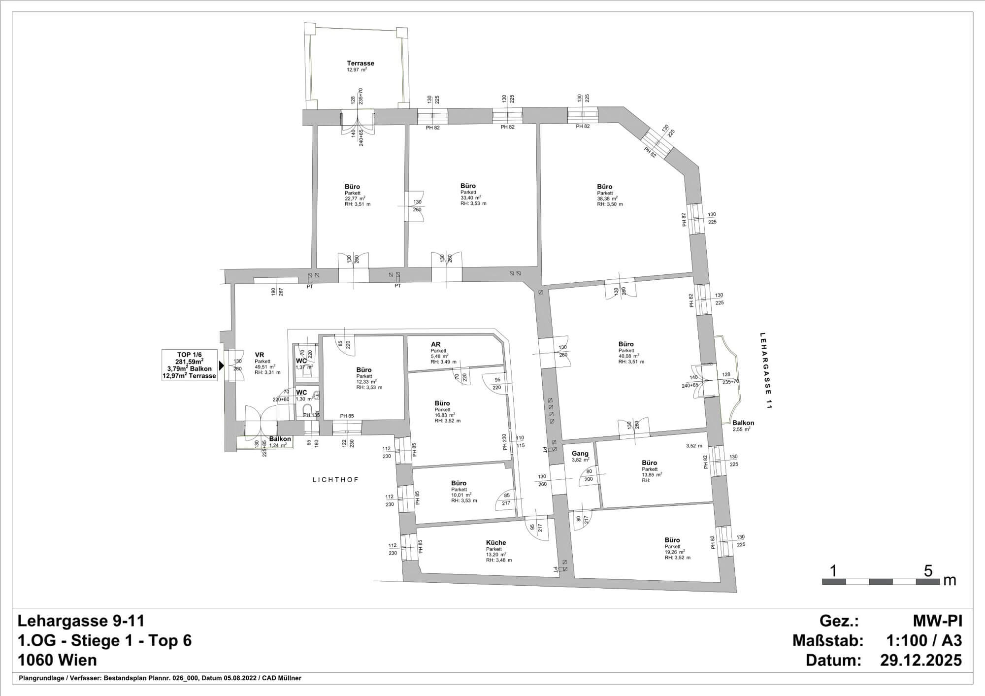 Klimatisiertes Büro Nähe Naschmarkt
