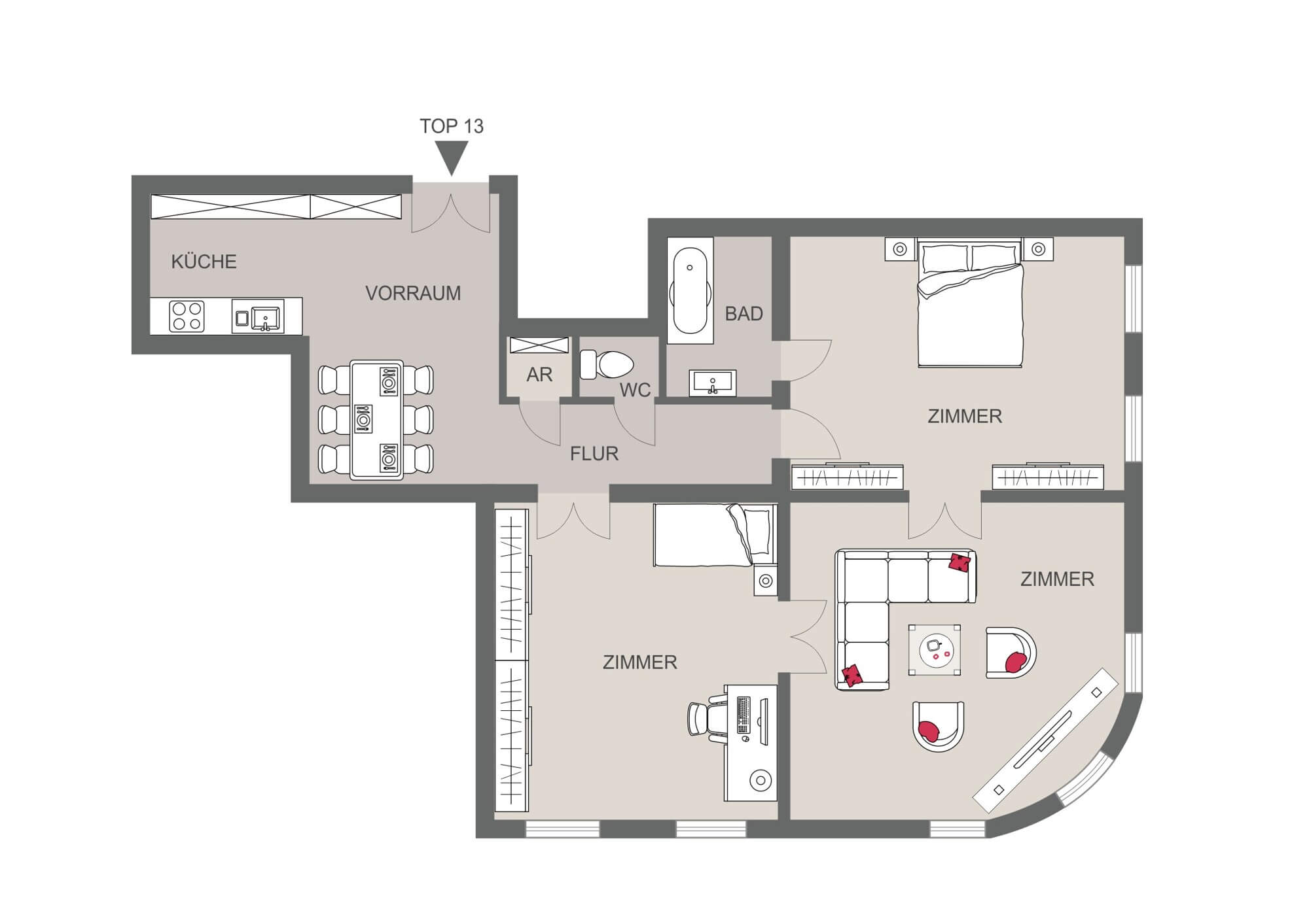 Classic period building, 3 rooms, in the heart of Vienna’s 9th district