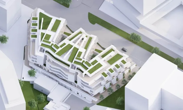 MC 15 - Ein Bürogebäude, das Effizienz, Innovation und Umweltbewusstsein vereint.