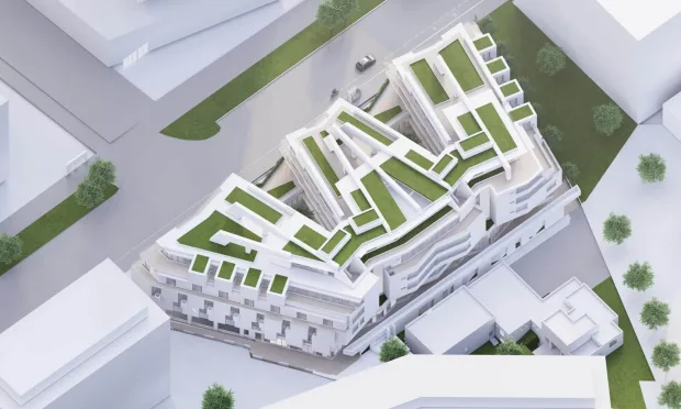 MC 15 - Ein Bürogebäude, das Effizienz, Innovation und Umweltbewusstsein vereint.