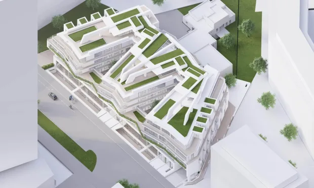 MC 15 - Ein Bürogebäude, das Effizienz, Innovation und Umweltbewusstsein vereint.