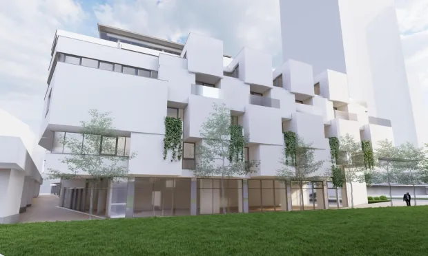 MC 15 - Ein Bürogebäude, das Effizienz, Innovation und Umweltbewusstsein vereint.