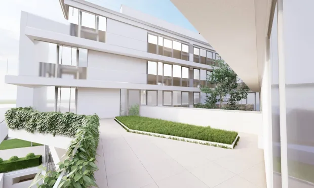 MC 15 - Ein Bürogebäude, das Effizienz, Innovation und Umweltbewusstsein vereint.